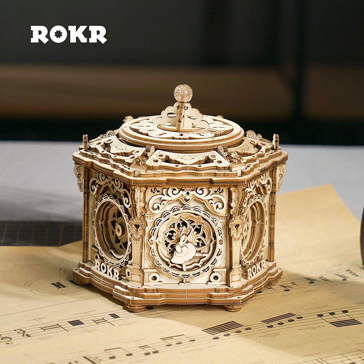 ROKR Secret Garden 3D Wooden Music Box Kit